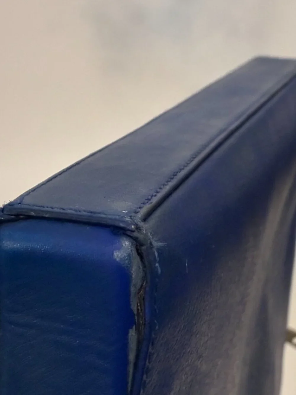 Jack Spade Mason Leather Slim Briefcase Cobalt Blue